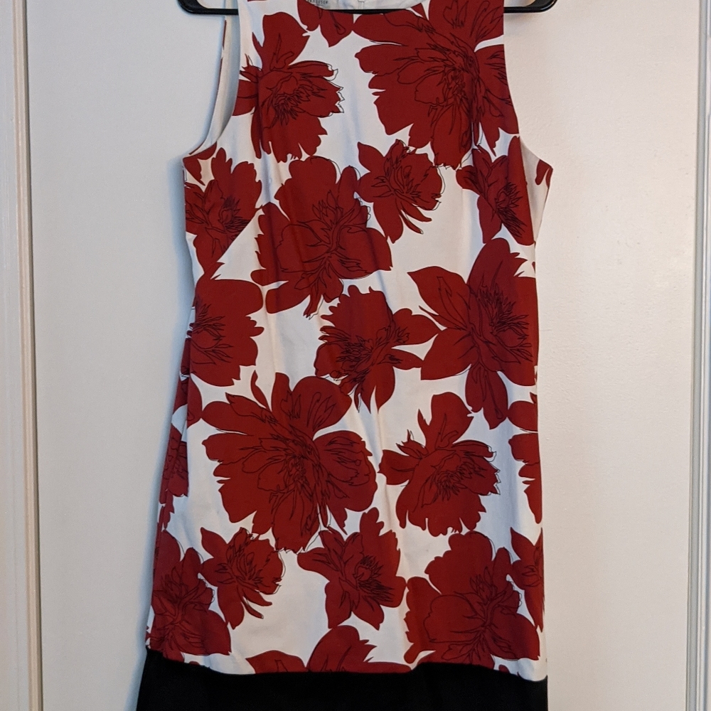 Red floral dress